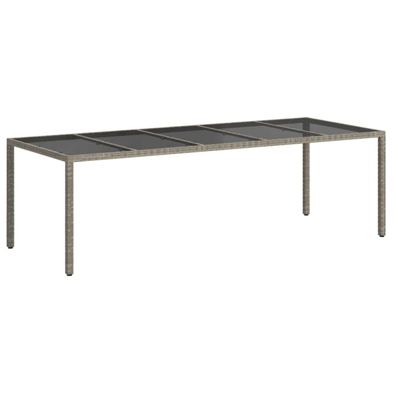 Stół Ogrodowy Szary 250 x 100 x 75 cm polirattan