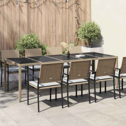 Stół Ogrodowy Beżowy 250 x 100 x 75 cm polirattan