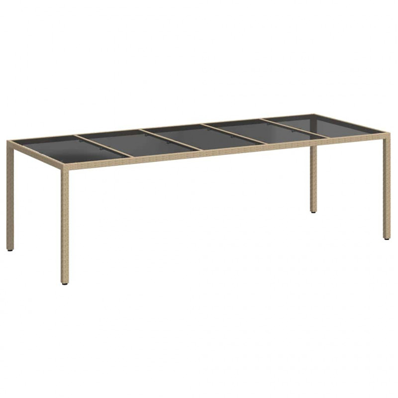 Stół Ogrodowy Beżowy 250 x 100 x 75 cm polirattan