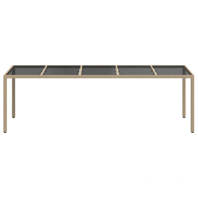Stół Ogrodowy Beżowy 250 x 100 x 75 cm polirattan