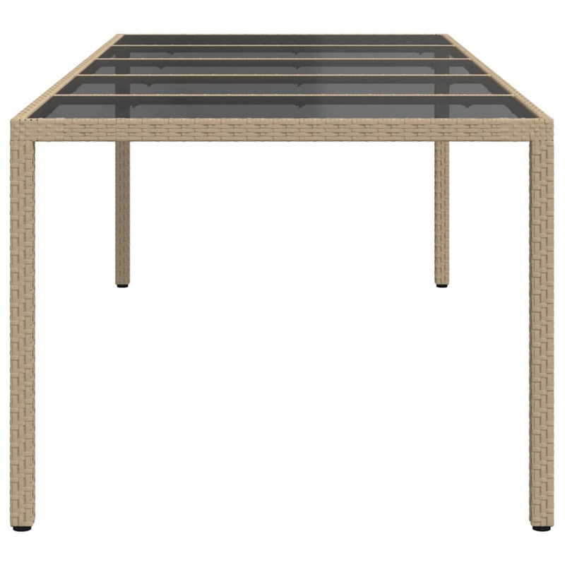 Stół Ogrodowy Beżowy 250 x 100 x 75 cm polirattan