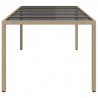 Stół Ogrodowy Beżowy 250 x 100 x 75 cm polirattan