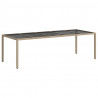 Stół Ogrodowy Beżowy 250 x 100 x 75 cm polirattan