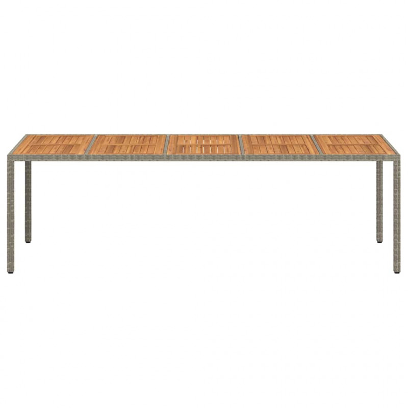 Stół Ogrodowy Szary 250 x 100 x 75 cm polirattan