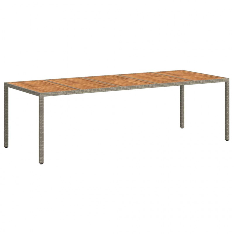 Stół Ogrodowy Szary 250 x 100 x 75 cm polirattan
