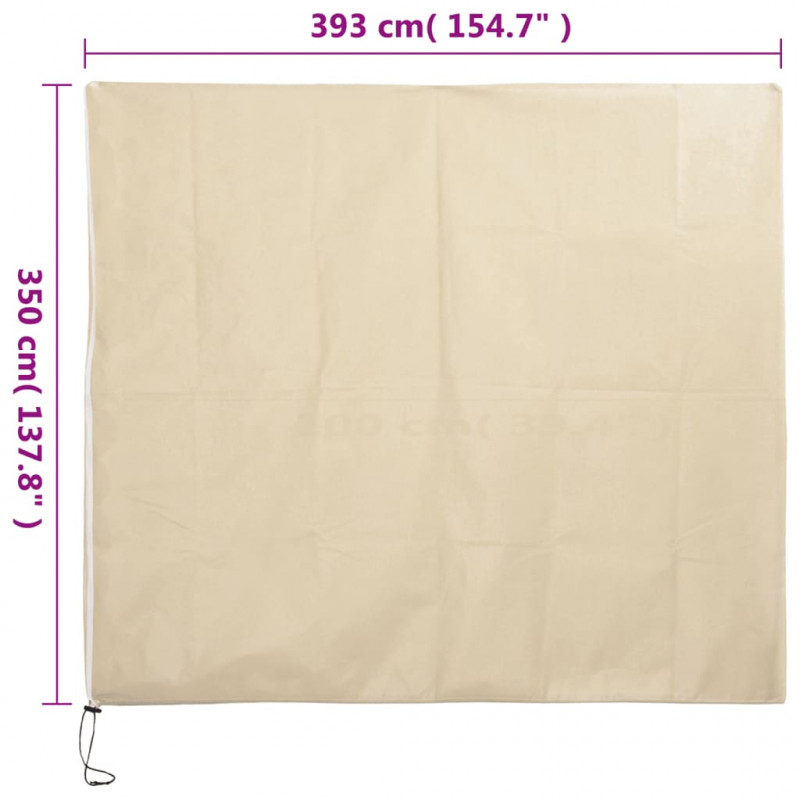 Kaptur ochronny na rośliny, z suwakiem, 70 g/m², 3,93x3,5 m