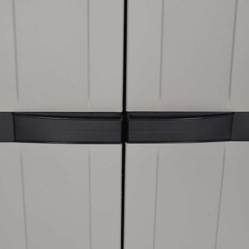 Szafka ogrodowa, szaro-czarna, 65x37x165 cm, PP