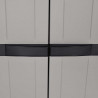 Szafka ogrodowa, szaro-czarna, 65x37x165 cm, PP