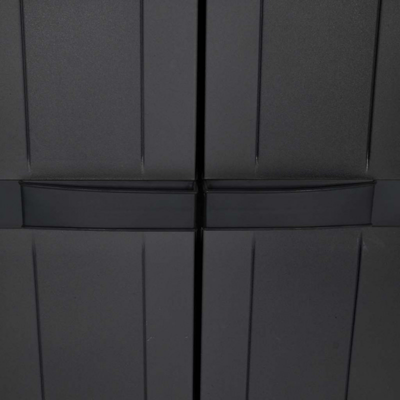 Szafka ogrodowa, czarna, 65x37x165 cm, PP