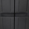 Szafka ogrodowa, czarna, 65x37x165 cm, PP