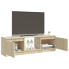 Szafka pod TV z oświetleniem LED, dąb sonoma, 120x30x35,5 cm