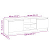 Szafka pod TV z oświetleniem LED, dąb sonoma, 120x30x35,5 cm