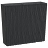 Donica z pojemnikiem wewnętrznym, antracyt, 12/44 L, rattan PP
