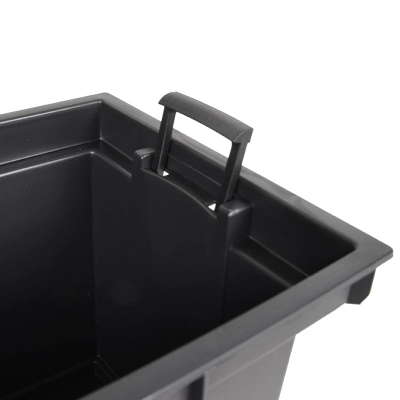 Donica z pojemnikiem wewnętrznym, antracyt, 12/44 L, rattan PP