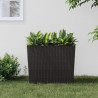 Donica z pojemnikiem wewnętrznym, brązowa, 12/44 L, rattan PP