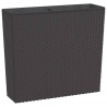 Donica z pojemnikiem wewnętrznym, brązowa, 12/44 L, rattan PP