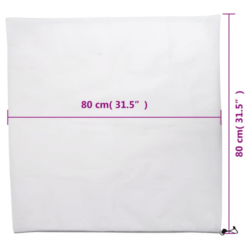 Kaptury na rośliny, ze ściągaczami, 4 szt., 70 g/m², 0,8x0,8 m