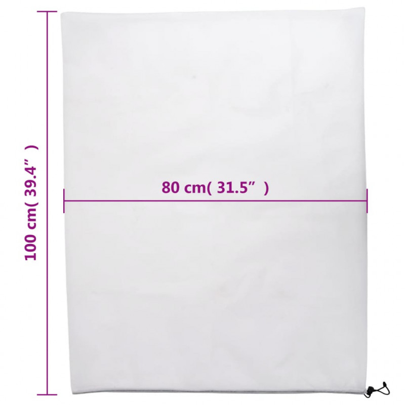 Kaptury na rośliny, ze ściągaczami, 4 szt., 70 g/m², 0,8x1 m