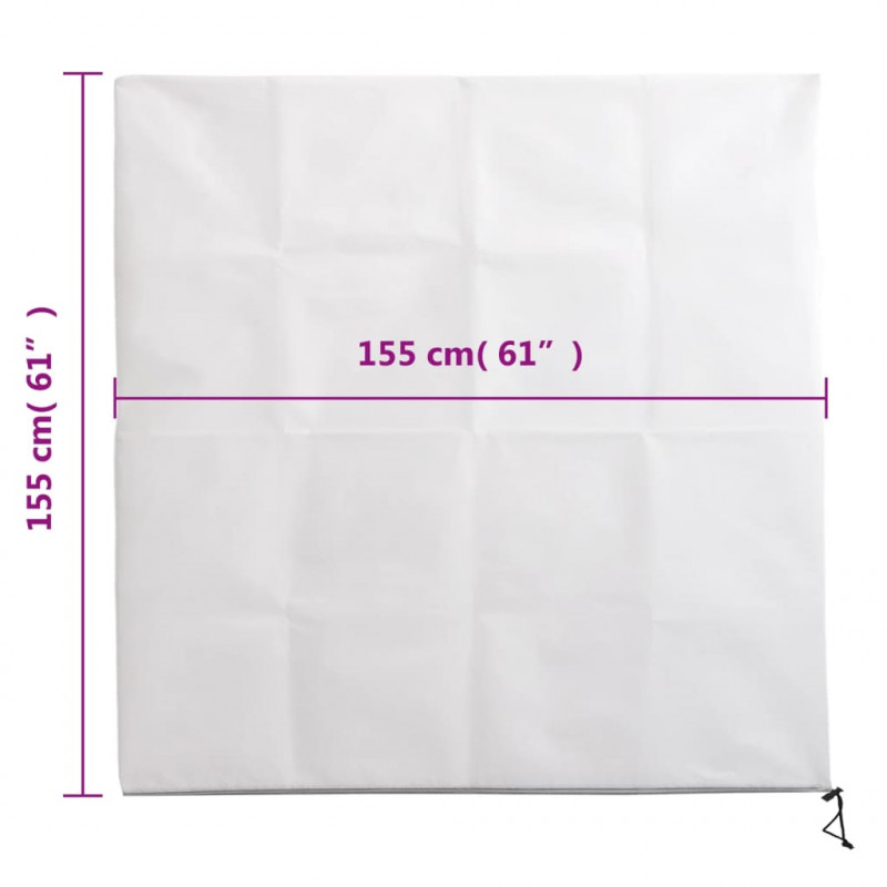 Kaptury dla roślin, z suwakiem, 2 szt., 70 g/m², 1,55x1,55 m