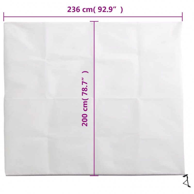 Kaptur ochronny na rośliny, z suwakiem, 70 g/m², 2,36x2 m