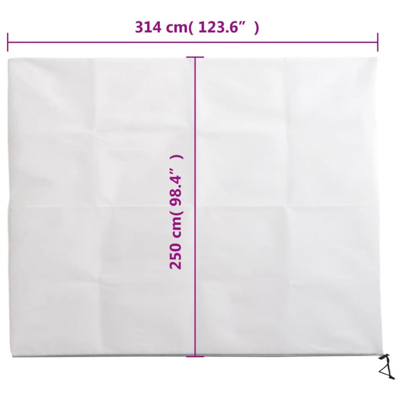 Kaptur ochronny na rośliny, z suwakiem, 70 g/m², 3,14x2,5 m