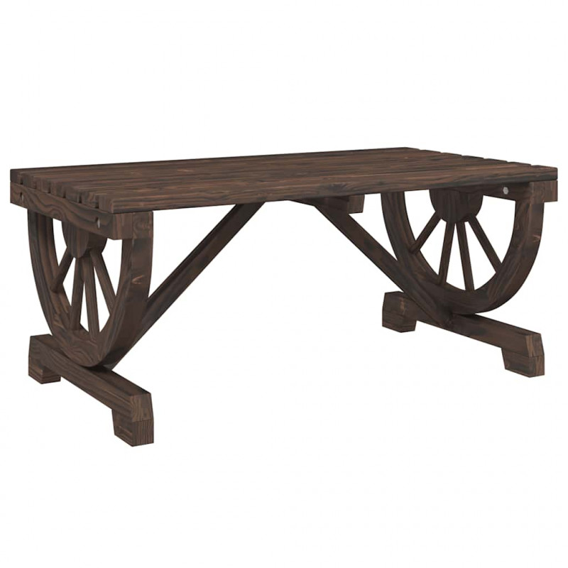 Ogrodowy stolik kawowy, 90x50x40 cm, lite drewno jodłowe
