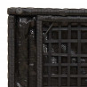 Pudełko na poduszki Czarny 50 x 50 x 50 cm polirattan