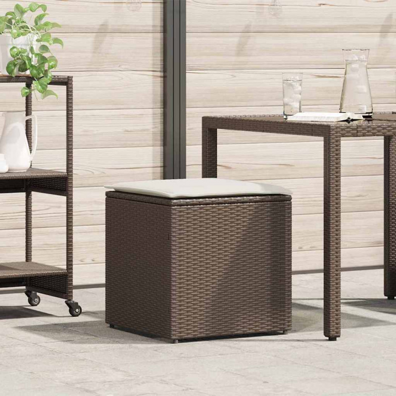 Pudełko na poduszki Brązowy 50 x 50 x 50 cm polirattan
