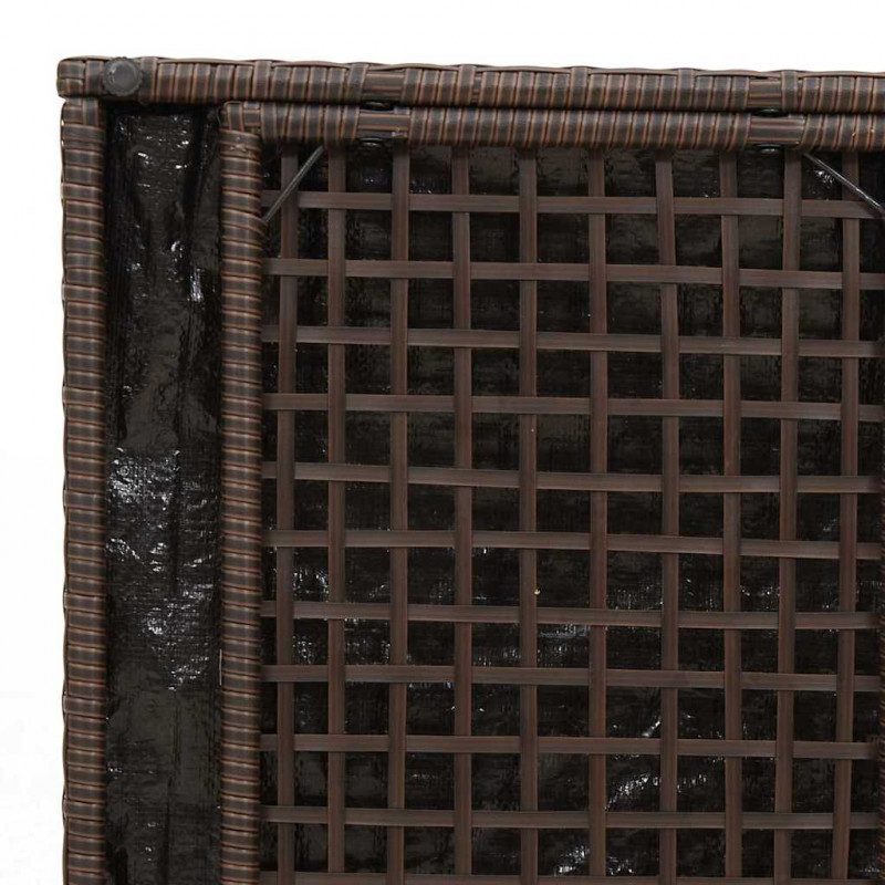 Pudełko na poduszki Brązowy 50 x 50 x 50 cm polirattan