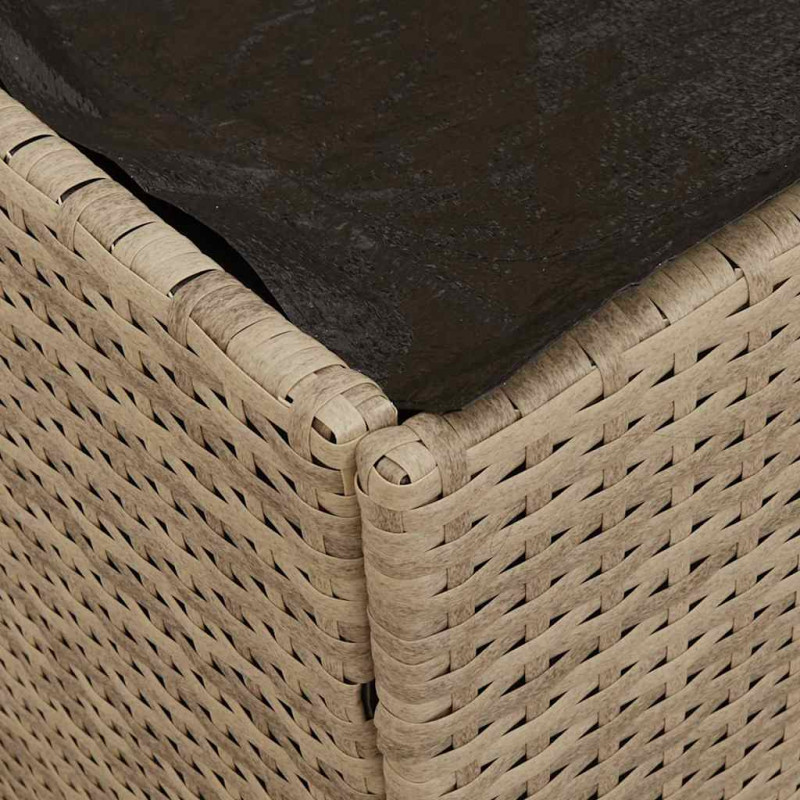 Pudełko na poduszki Beżowy 50 x 50 x 50 cm polirattan
