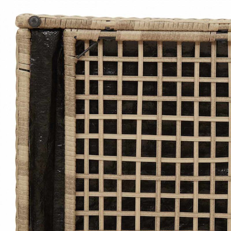 Pudełko na poduszki Beżowy 50 x 50 x 50 cm polirattan