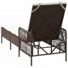 Leżak Brązowy i kremowy biały 55 x 200 x 92 cm polirattan
