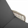 Leżak Jasnoszary i ciemnoszary 55 x 200 x 92 cm polirattan