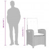 3-cz. zestaw mebli bistro z poduszkami, beżowy, polirattan