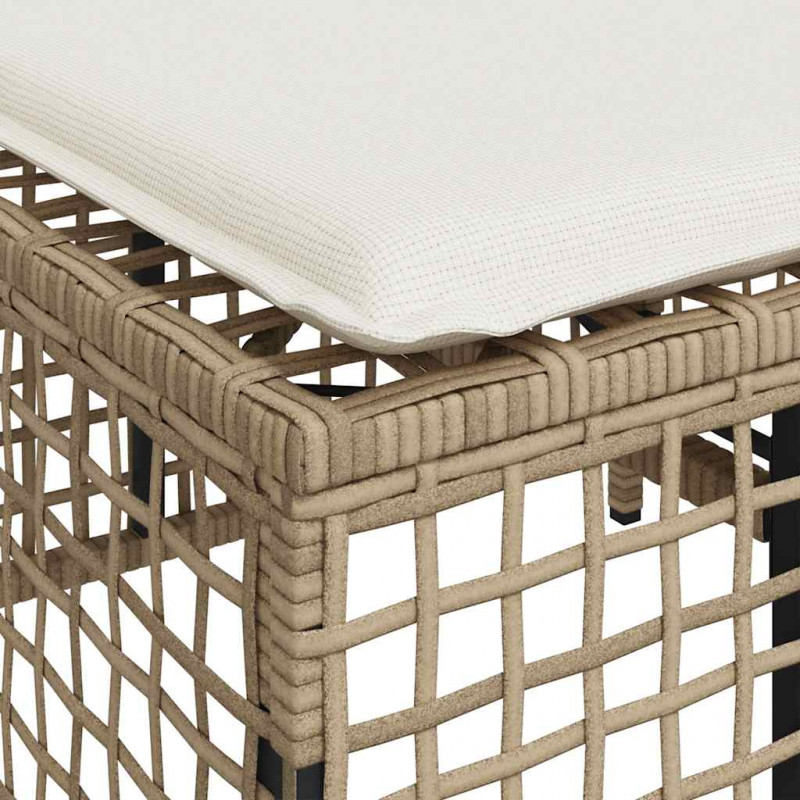 3-cz. narożna sofa ogrodowa z poduszkami, beżowa, polirattan