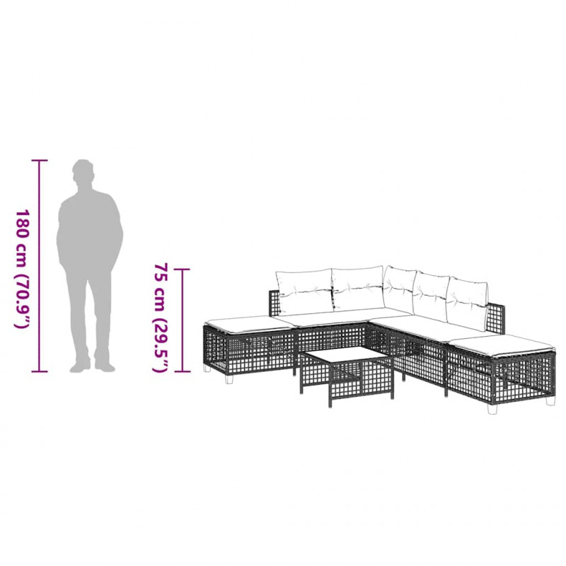 3-cz. narożna sofa ogrodowa z poduszkami, jasnoszara