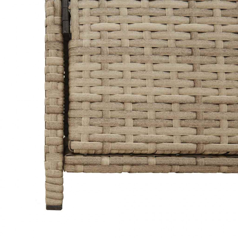 Szafka ogrodowa, beżowa, 83x45x76 cm, polirattan