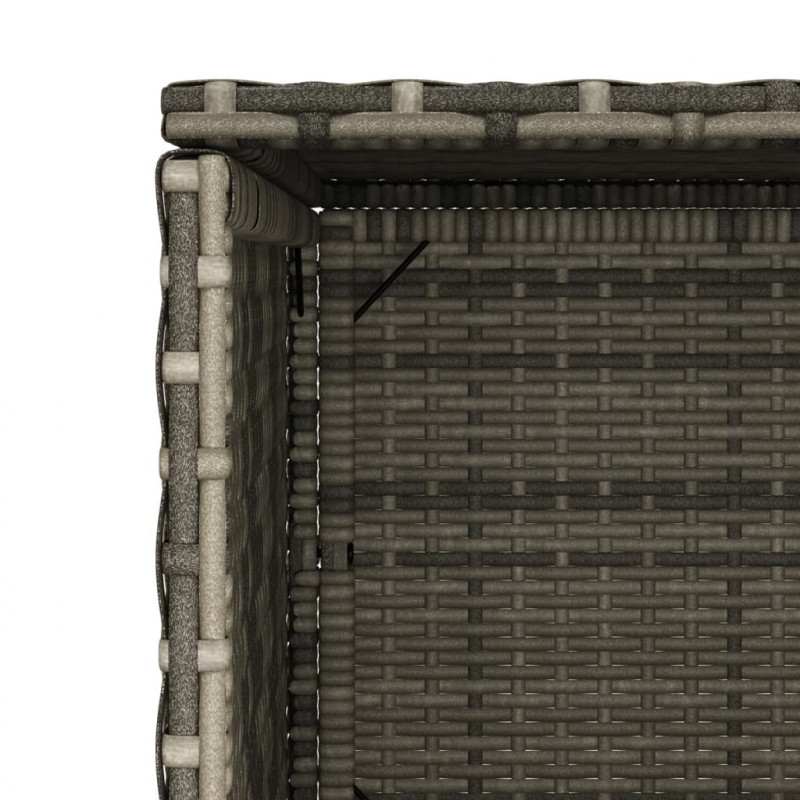 Szafka ogrodowa, szara, 50x55x115 cm, polirattan