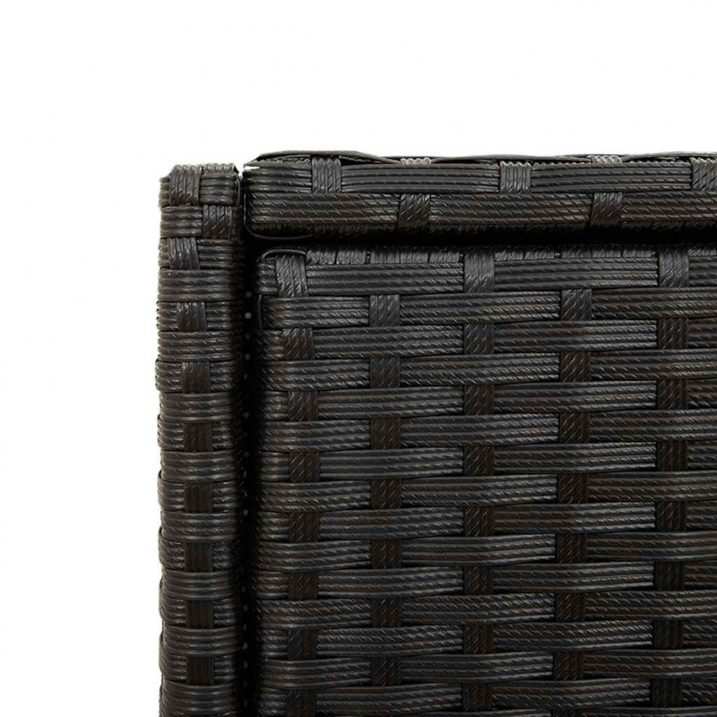 Szafka ogrodowa, czarna, 105x55x113 cm, polirattan