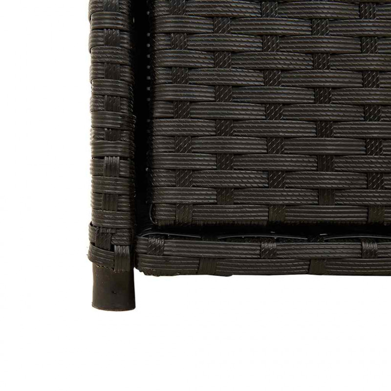 Szafka ogrodowa, czarna, 105x55x113 cm, polirattan