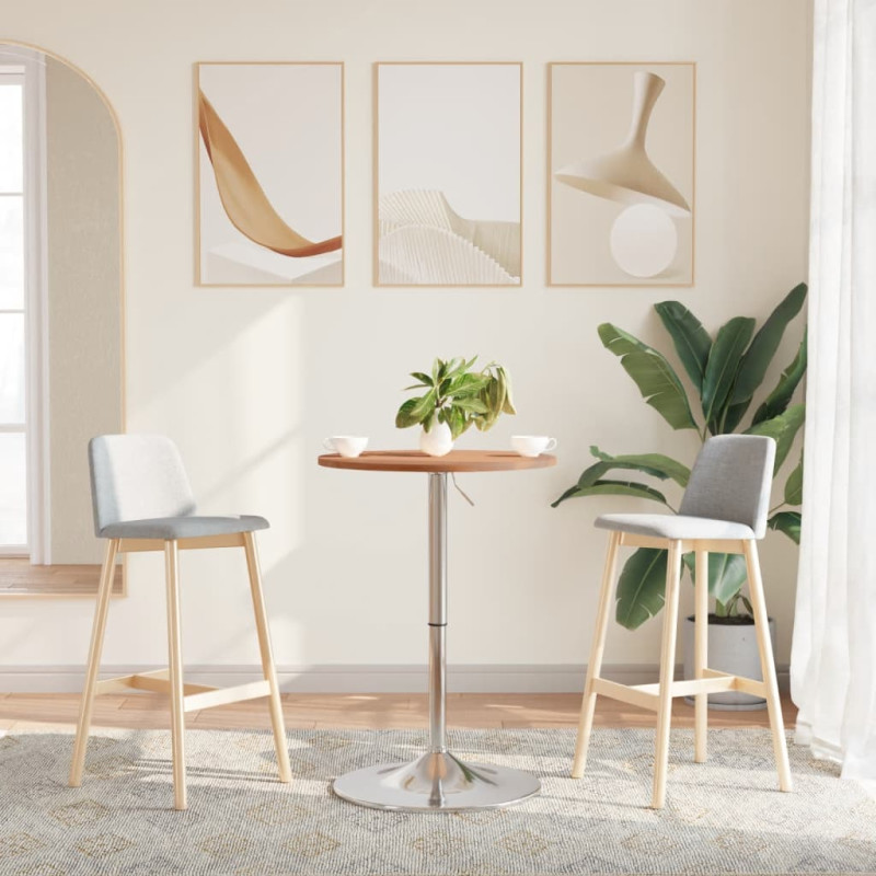 Stolik barowy, Ø50x89,5 cm, lite drewno bukowe