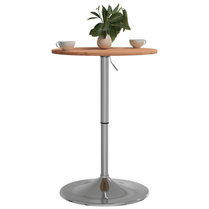 Stolik barowy, Ø50x89,5 cm, lite drewno bukowe