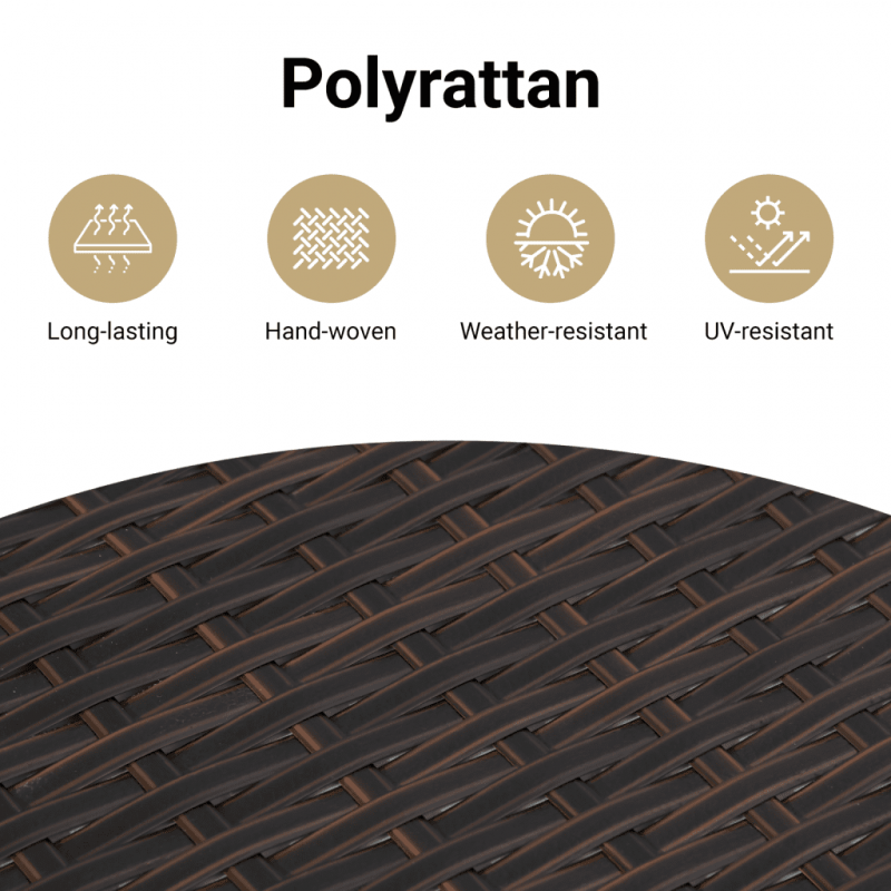 Ławka ze schowkiem i poduszką, brąz, 115x51x52 cm, polirattan