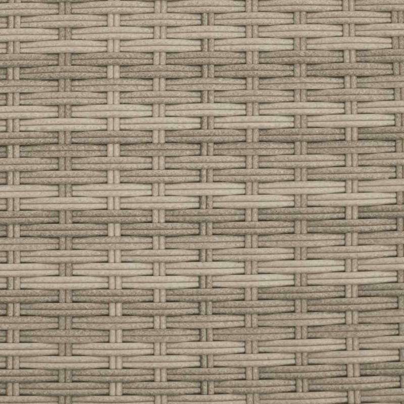 2-os. sofa ogrodowa ze parasolem i stołkami, jasnoszara