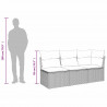 Sofa ogrodowa z poduszkami 3-osobowa Brązowy polirattan