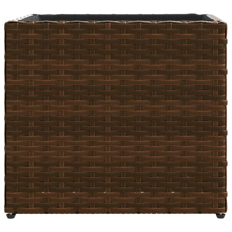 Donica ogrodowa, brązowa, 36x30x32 cm, rattan PE
