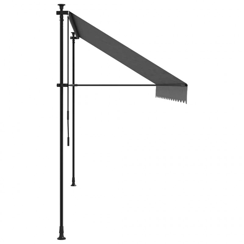 Markiza zwijana, antracytowa, 350x150 cm, tkanina i stal