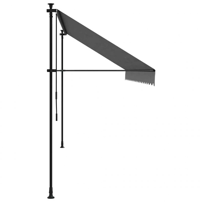 Markiza zwijana, antracytowa, 400x150 cm, tkanina i stal