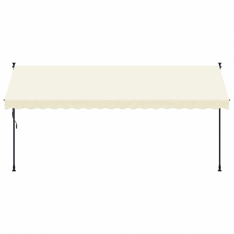 Markiza zwijana, kremowa, 400x150 cm, tkanina i stal