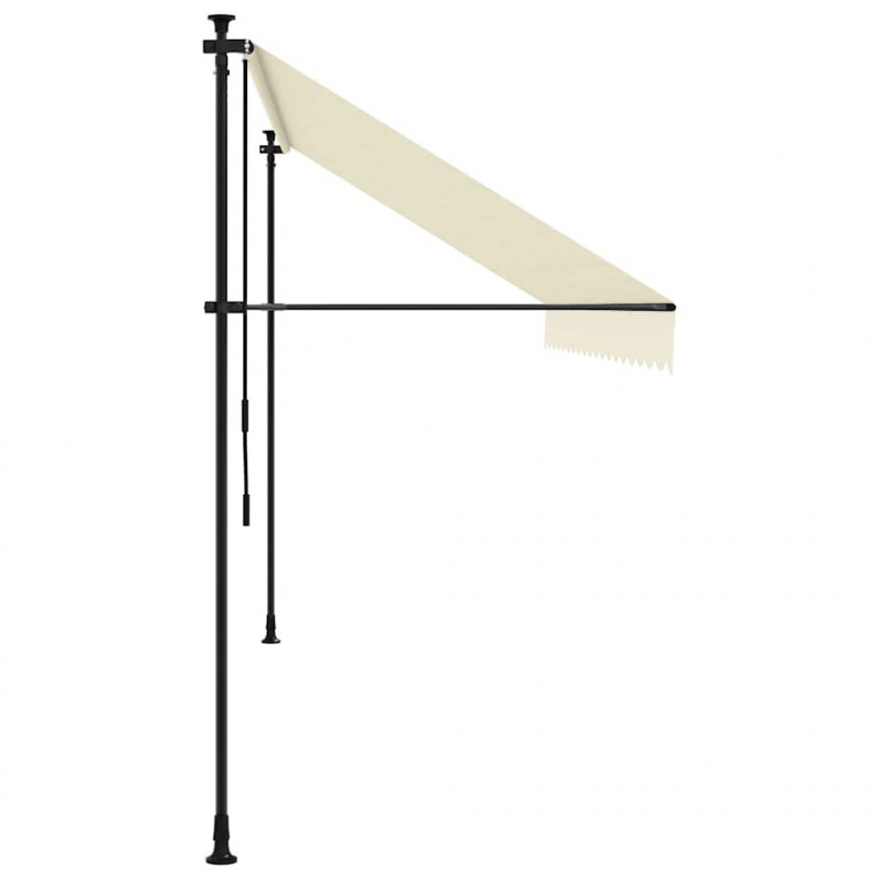 Markiza zwijana, kremowa, 400x150 cm, tkanina i stal